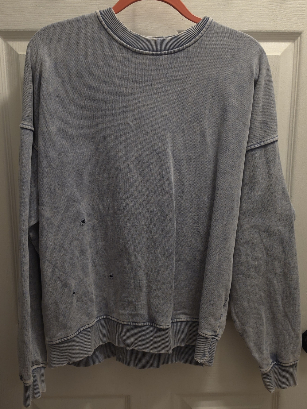 Falling Forward From Free People Washed Blue Crewneck Sweatshirt